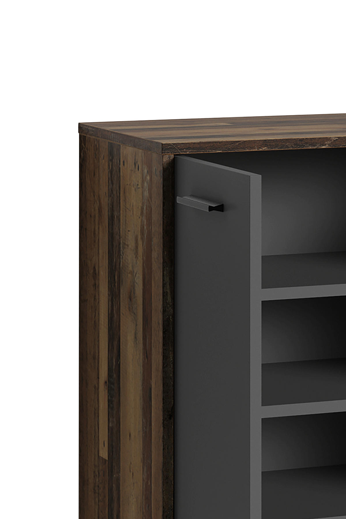 GARDEROBE 4-teilig  in 40/184/35 cm  - Alteiche/Anthrazit, Design, Holzwerkstoff (40/184/35cm) - MID.YOU