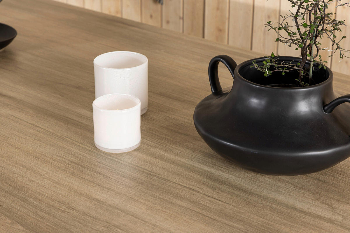 UTEBORD metall, glas rektangulär  - vit/ljusbrun, Modern, metall/glas (200/90/75cm) - Gardenson