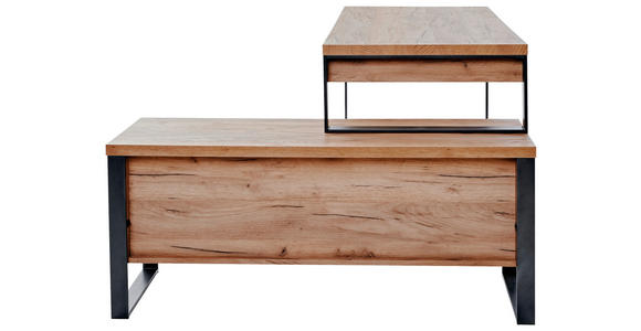 ECKSCHREIBTISCH 147/76/120 cm in Eichefarben - Eichefarben/Anthrazit, MODERN, Holzwerkstoff/Metall (147/76/120cm) - Novel