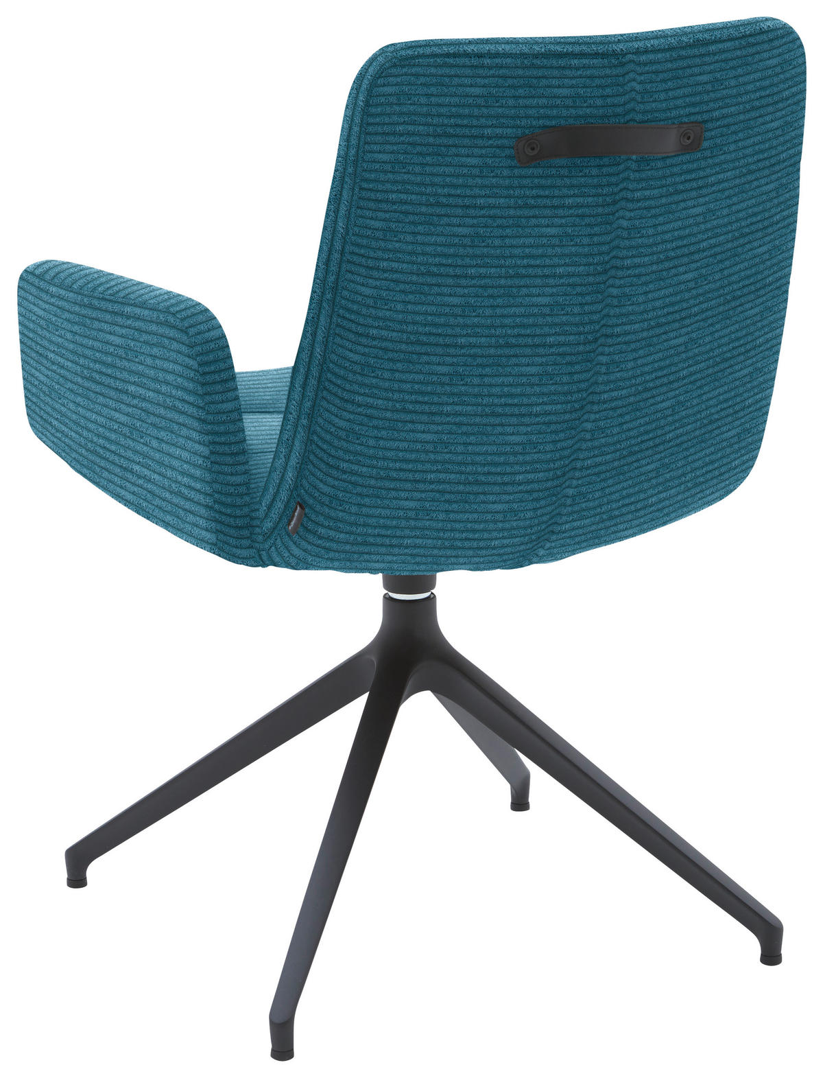 ARMLEHNSTUHL  in Cord  - Petrol/Schwarz, Design, Textil/Metall (61/88/66cm) - Dieter Knoll