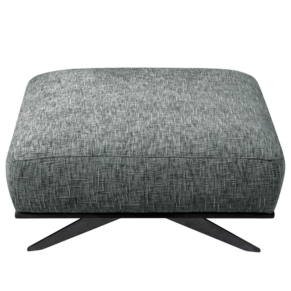 HOCKER PORTLAND Struktur Anthrazit  - Anthrazit/Schwarz, Design, Holz/Textil (95/46/80cm) - Livetastic
