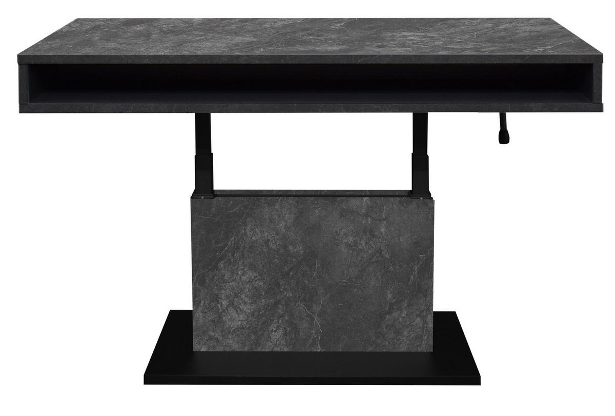 COUCHTISCH in Metall, Holzwerkstoff  - Graphitfarben/Schwarz, Design, Holzwerkstoff/Metall (110/58-77/60cm) - MID.YOU