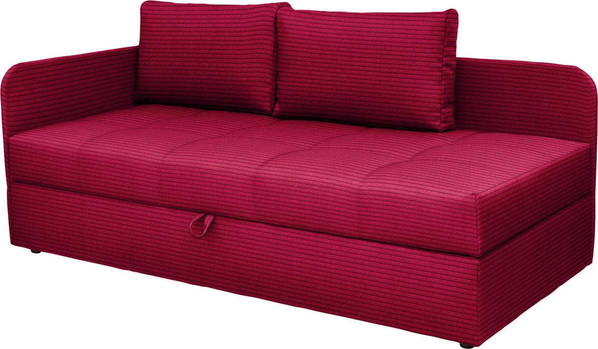 LIEGE  in Cord Rot  - Rot/Schwarz, Basics, Kunststoff/Textil (95/90/205cm) - Xora