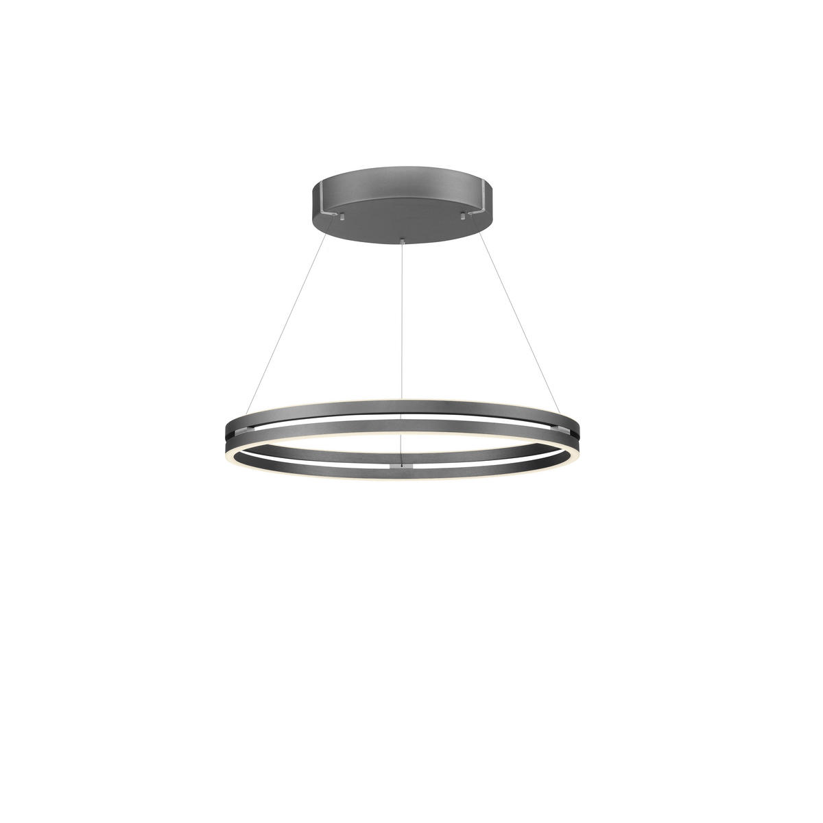 LED-HÄNGELEUCHTE Pure-Loop 70.1/70.1/40-350 cm  - Grau, Design, Kunststoff/Metall (70.1/70.1/40-350cm) - Neuhaus PURE