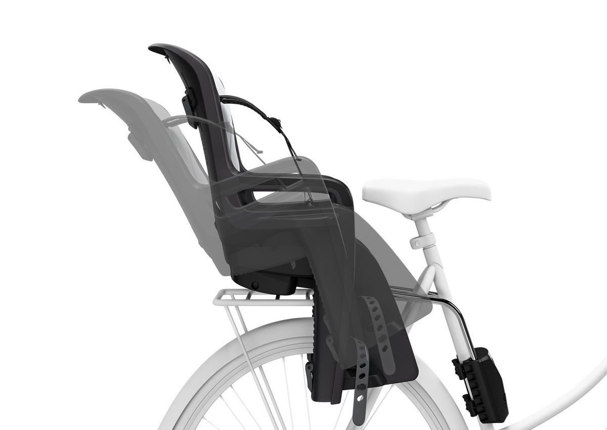 FAHRRADKINDERSITZ - Dunkelgrau/Hellgrau, Basics, Kunststoff/Textil (82/45/40cm) - Thule