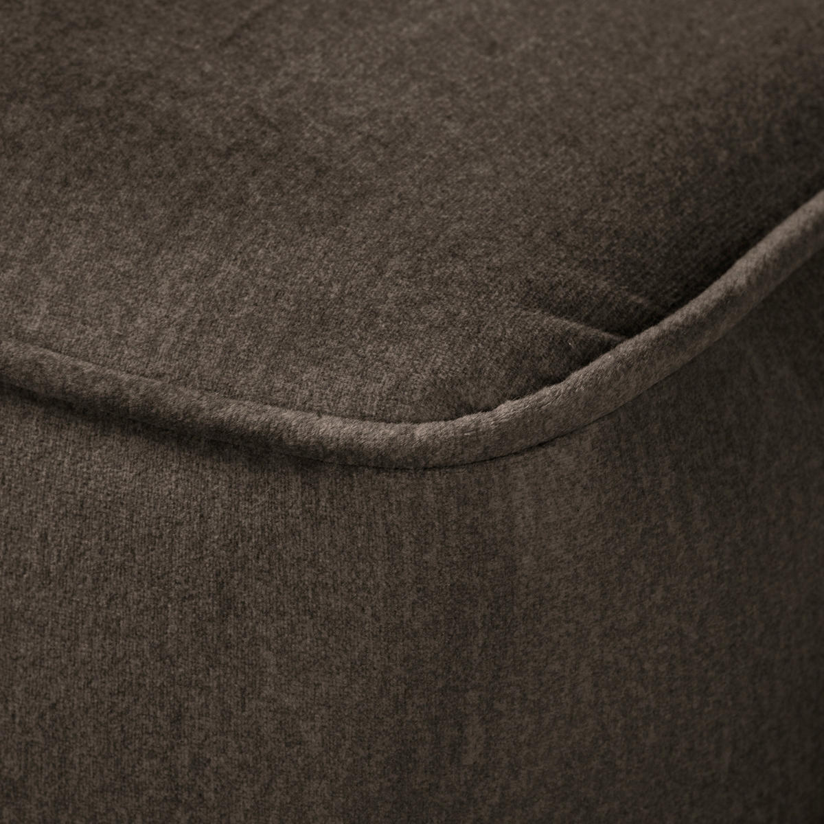 3-SITZER-SOFA Jersey in Velours Dunkelbraun  - Dunkelbraun, Design, Holz/Textil (210/98/95cm) - P & B