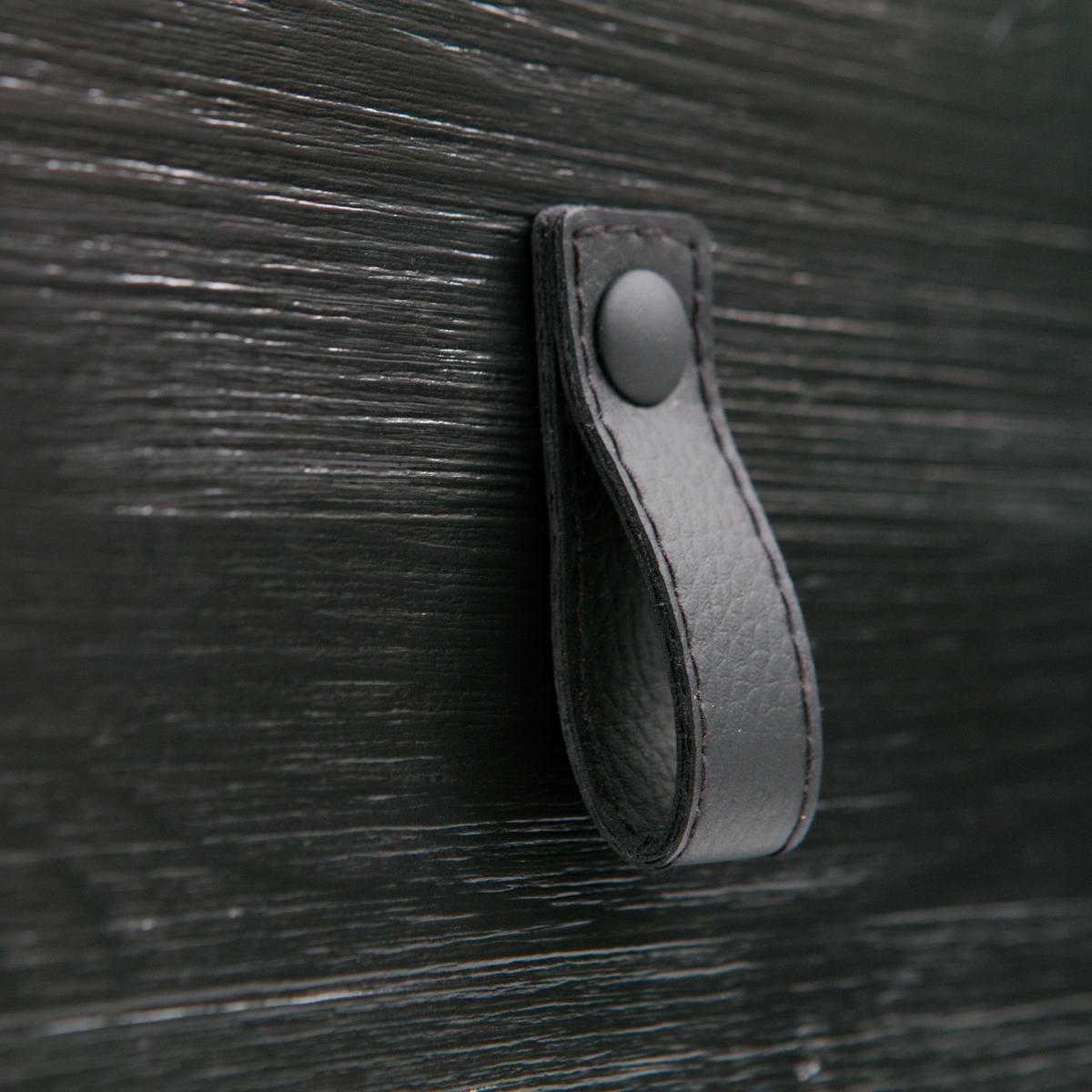 NACHTKÄSTCHEN 74/40/35 cm  in massiv Kiefer Schwarz  - Schwarz, Basics, Holz/Metall (74/40/35cm) - MID.YOU