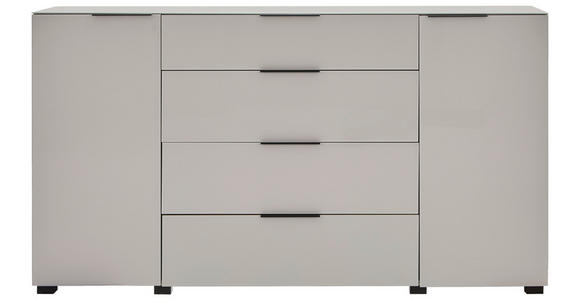 SIDEBOARD  180/99,7/42 cm 4 Schublade(n)  - Kaschmir/Schwarz, Design, Glas/Holzwerkstoff (180/99,7/42cm) - Novel