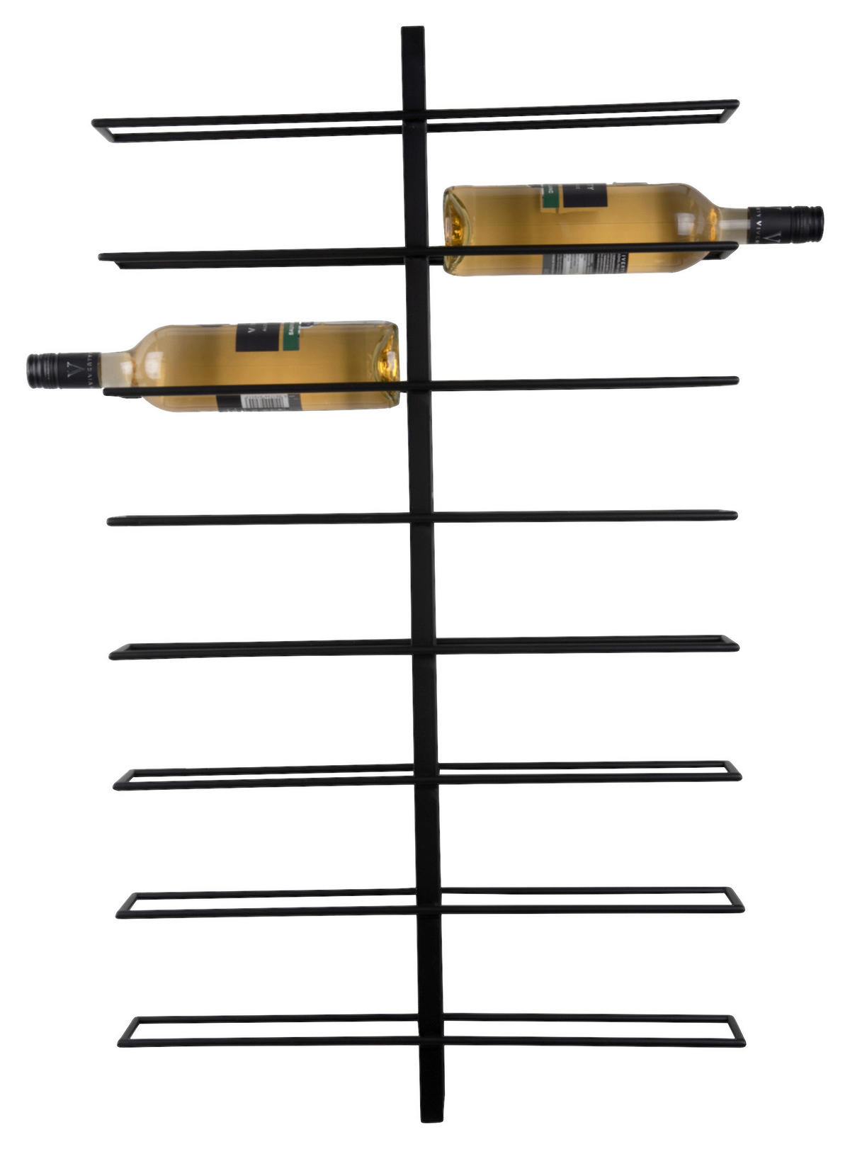 WEINREGAL 52/90/9 cm  - Schwarz, Basics, Metall (52/90/9cm) - Present Time