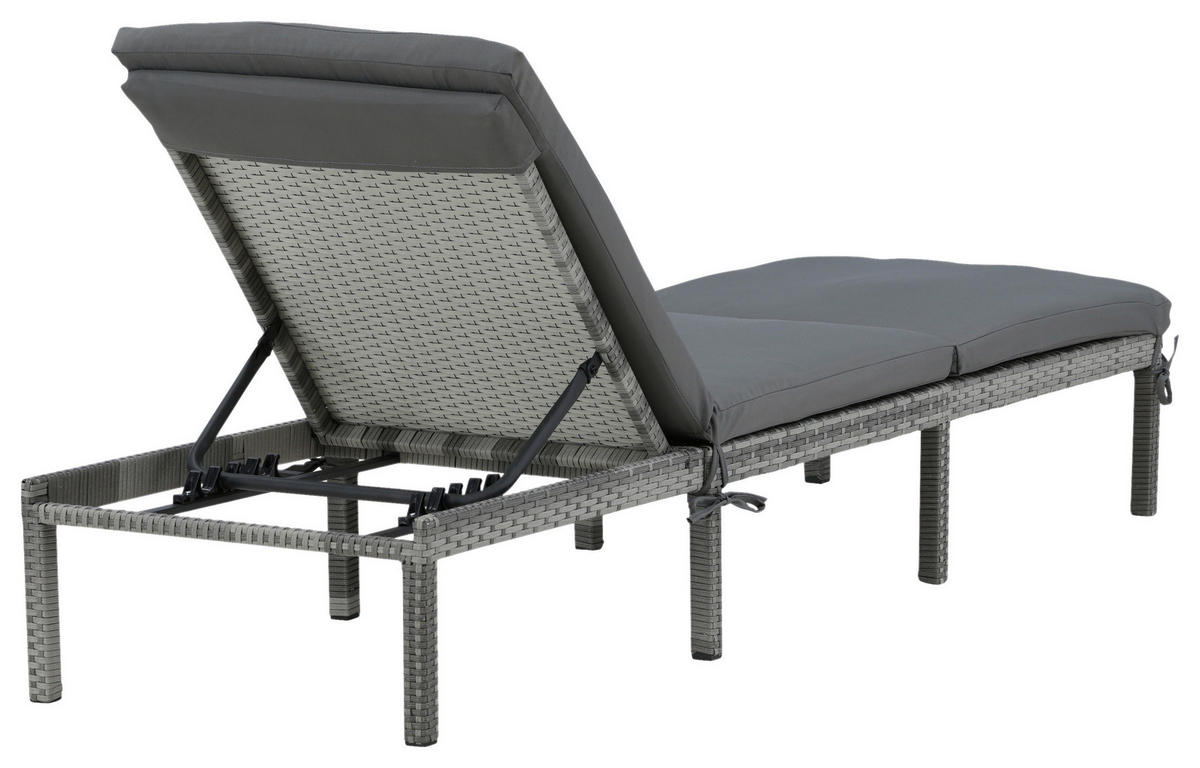 SONNENLIEGE 59/84/198 cm  - Grau, KONVENTIONELL, Kunststoff/Textil (59/84/198cm) - Gardenson