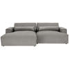 ECKSOFA Struktur Graubraun  - Graubraun/Schwarz, Design, Kunststoff/Textil (187/267cm) - Stylife