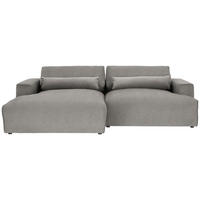 ECKSOFA Struktur Graubraun  - Graubraun/Schwarz, Design, Kunststoff/Textil (187/267cm) - Stylife