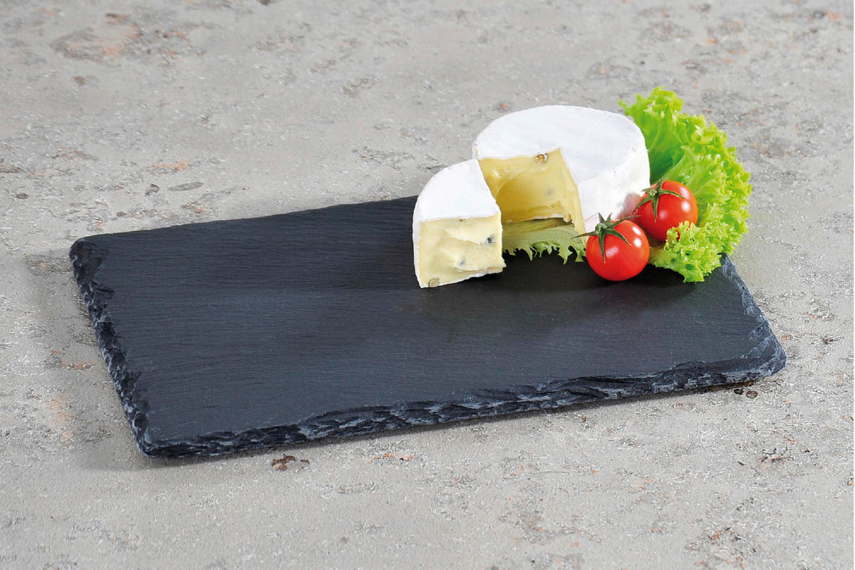 SERVIERPLATTE 20/30 cm  - Schwarz, Basics, Stein (20/30cm) - Homeware Profession.