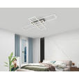 LED-DECKENLEUCHTE 82,5/55/8 cm   - Chromfarben/Silberfarben, Basics, Kunststoff/Metall (82,5/55/8cm) - Novel