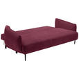 SCHLAFSOFA in Chenille Bordeaux  - Bordeaux/Schwarz, KONVENTIONELL, Textil/Metall (228/75/98cm) - Carryhome