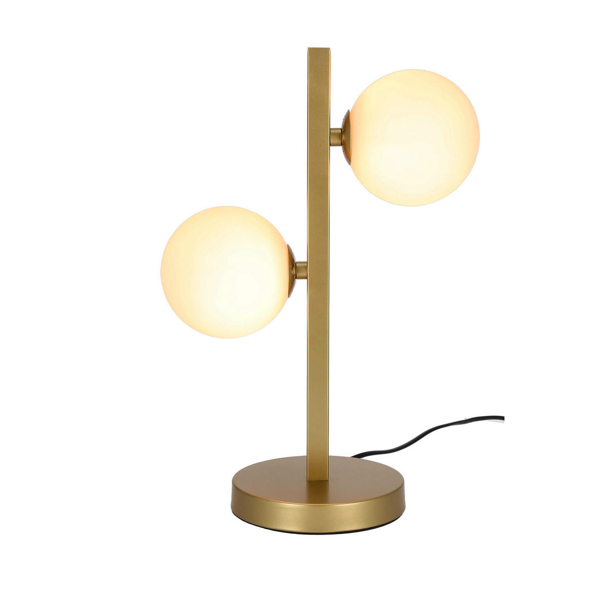 TISCHLEUCHTE 28/16/42 cm   - Messingfarben, KONVENTIONELL, Glas/Metall (28/16/42cm)