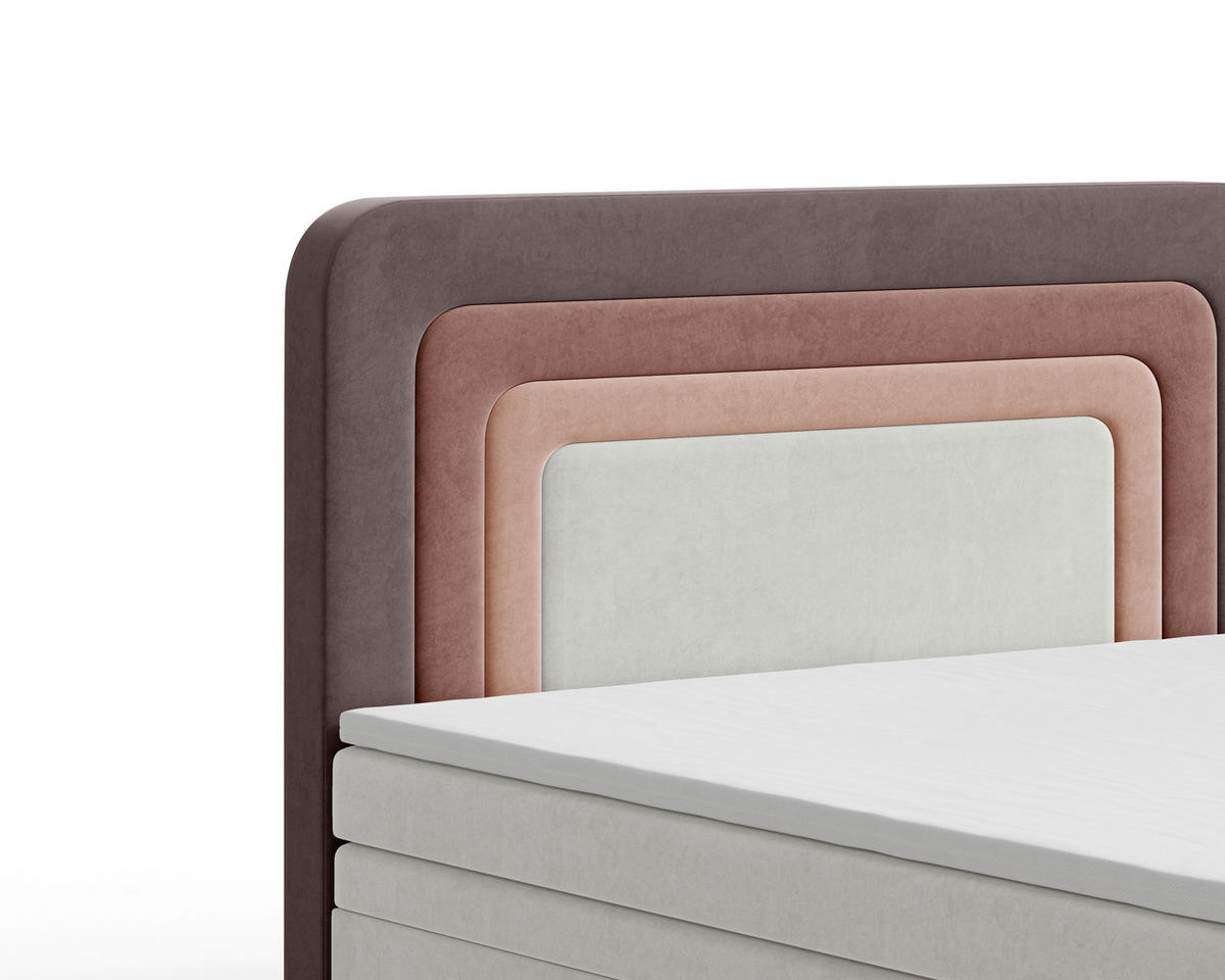 BOXBETT 180/200 cm  in Braun, Naturfarben, Rotbraun  - Rotbraun/Braun, MODERN, Holz/Kunststoff (180/200cm) - Livetastic