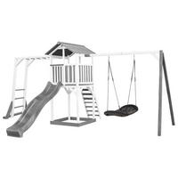 SPIELTURM 519/242/349 cm  - Blau/Weiß, KONVENTIONELL, Holz (519/242/349cm) - Ambia Garden