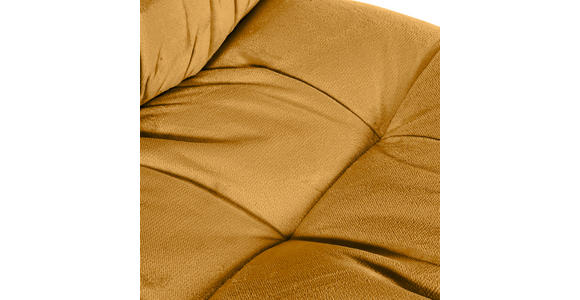 BIGSOFA in Plüsch Orange  - Schwarz/Orange, KONVENTIONELL, Kunststoff/Textil (262/70/115cm) - Carryhome