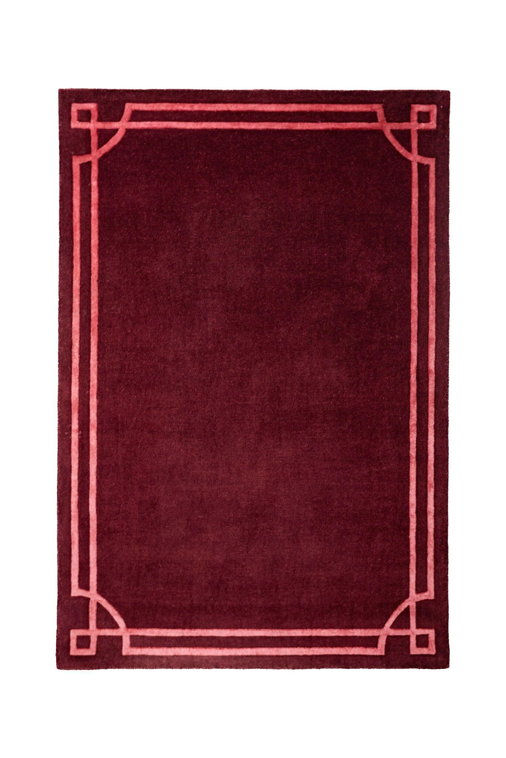 Flair Rugs VLNĚNÝ KOBEREC, 200/290 cm tmavě červená