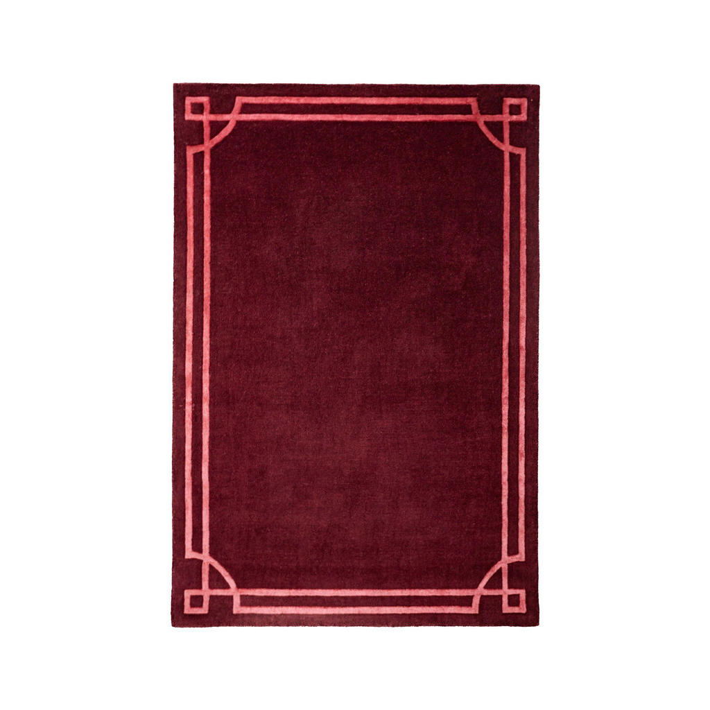 Flair Rugs VLNENÝ KOBEREC, 200/290 cm tmavočervená