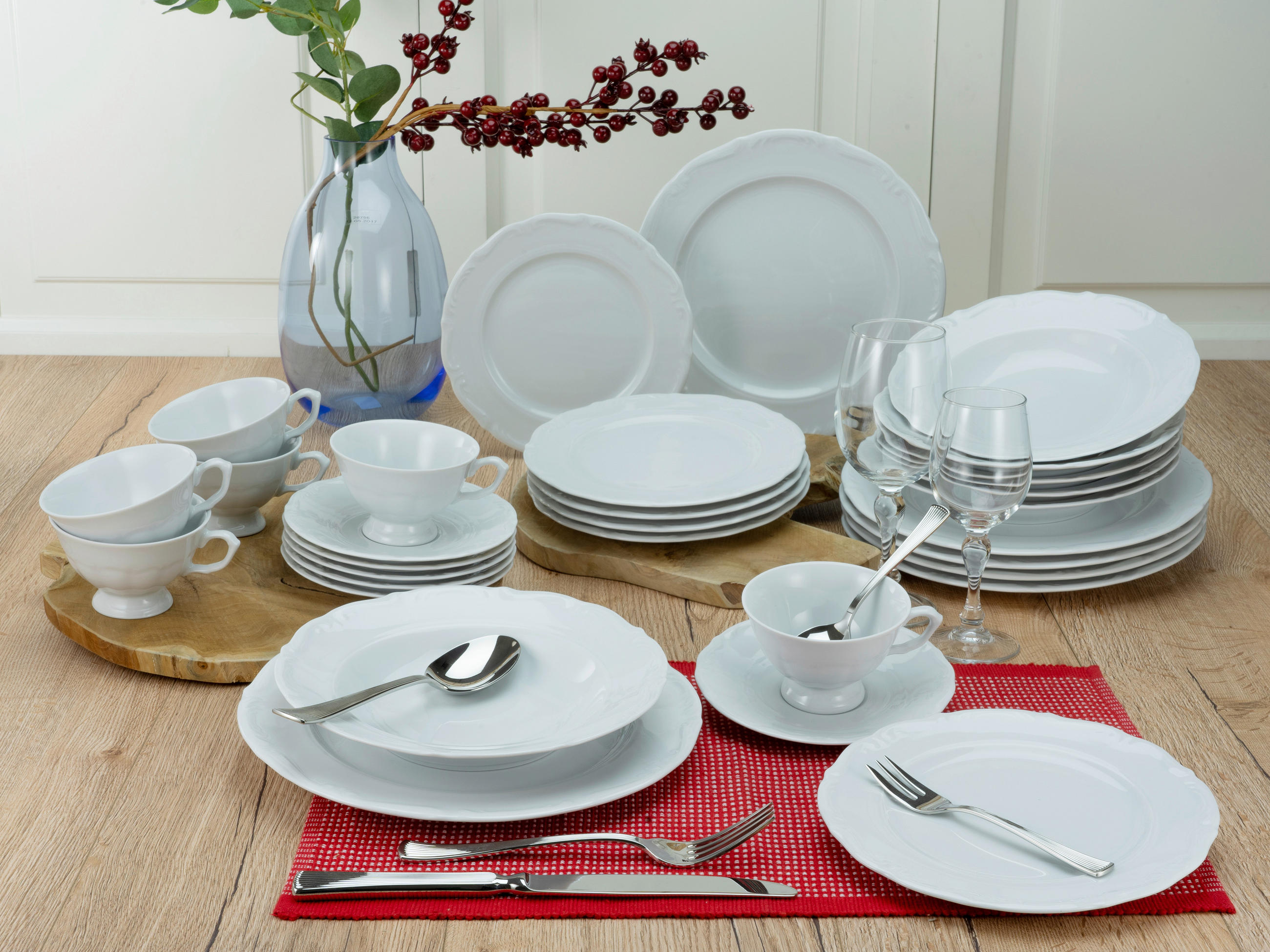 KOMBISERVICE Weiß MARIA THERESIA 30-teilig 6 Personen - Weiß, Basics, Keramik - Creatable