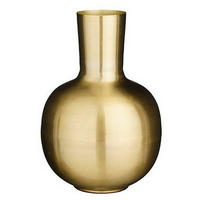 VÁZA, kov,  - barvy zlata, Basics, kov (28/42cm)