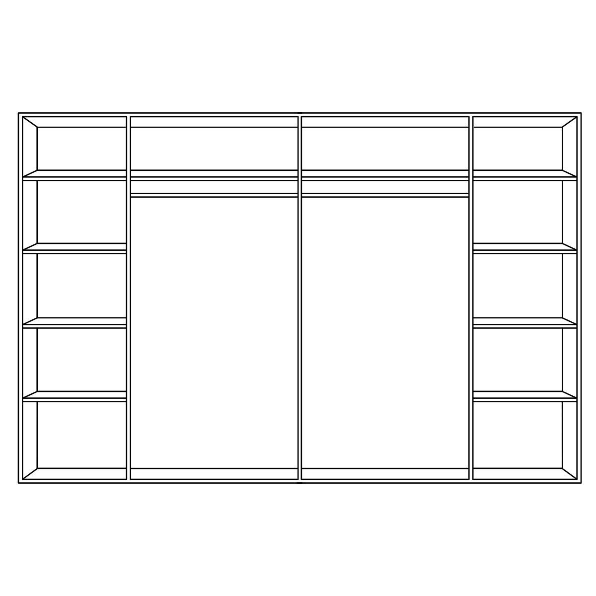 SCHWEBETÜRENSCHRANK Braun  - Braun, Design, Holz/Holzwerkstoff (246/215/74cm) - Linea Natura