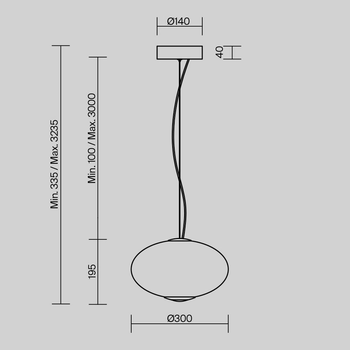 PENDELLEUCHTE 30/324 cm    - Chromfarben, Design, Metall (30/324cm) - MAYTONI