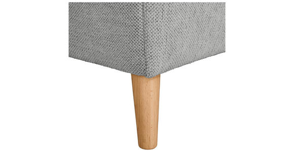 ECKSOFA Grau Flachgewebe  inkl. Rückenkissen, Rücken echt  - Buchefarben/Grau, KONVENTIONELL, Holz/Textil (306/202cm) - Carryhome