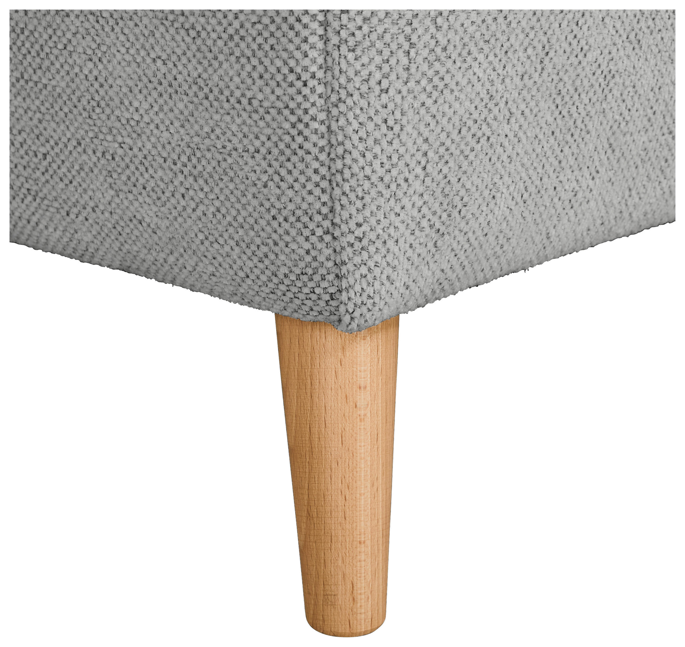 Thumbnail - Carryhome Ecksofa, Grau, Textil, Buche, massiv, 4-Sitzer, Füllung: Silikon, Ottomane rechts, L-Form, 306x202 cm, seitenv...