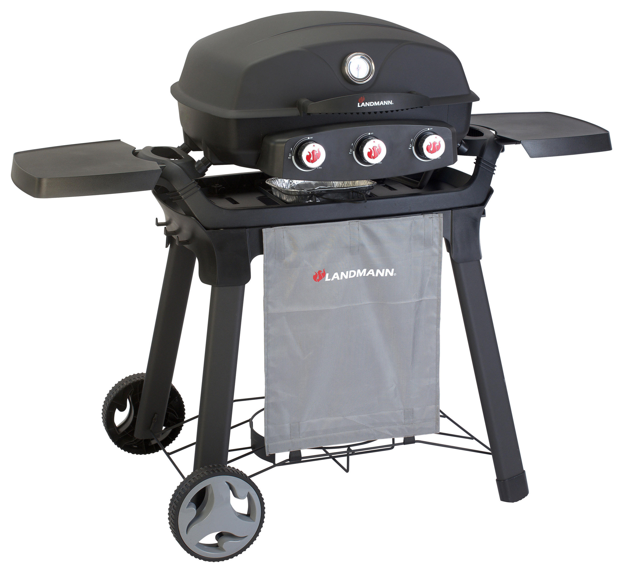 GASGRILL Schwarz Landmann  - Schwarz, Basics, Metall (132cm) - Landmann