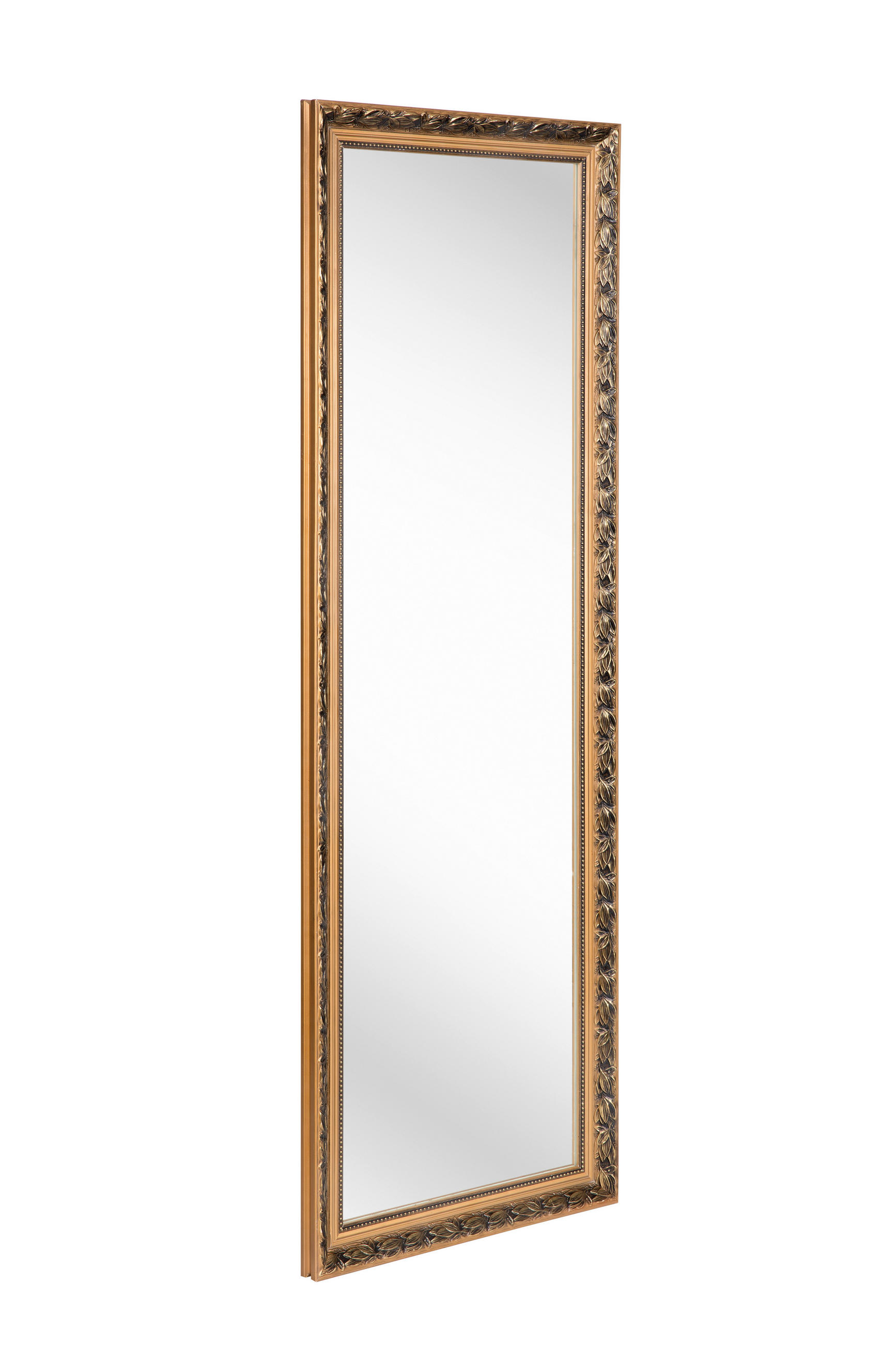 WANDSPIEGEL 50/150/3 cm    in rechteckig  - Goldfarben, LIFESTYLE, Glas/Holz (50/150/3cm) - Carryhome