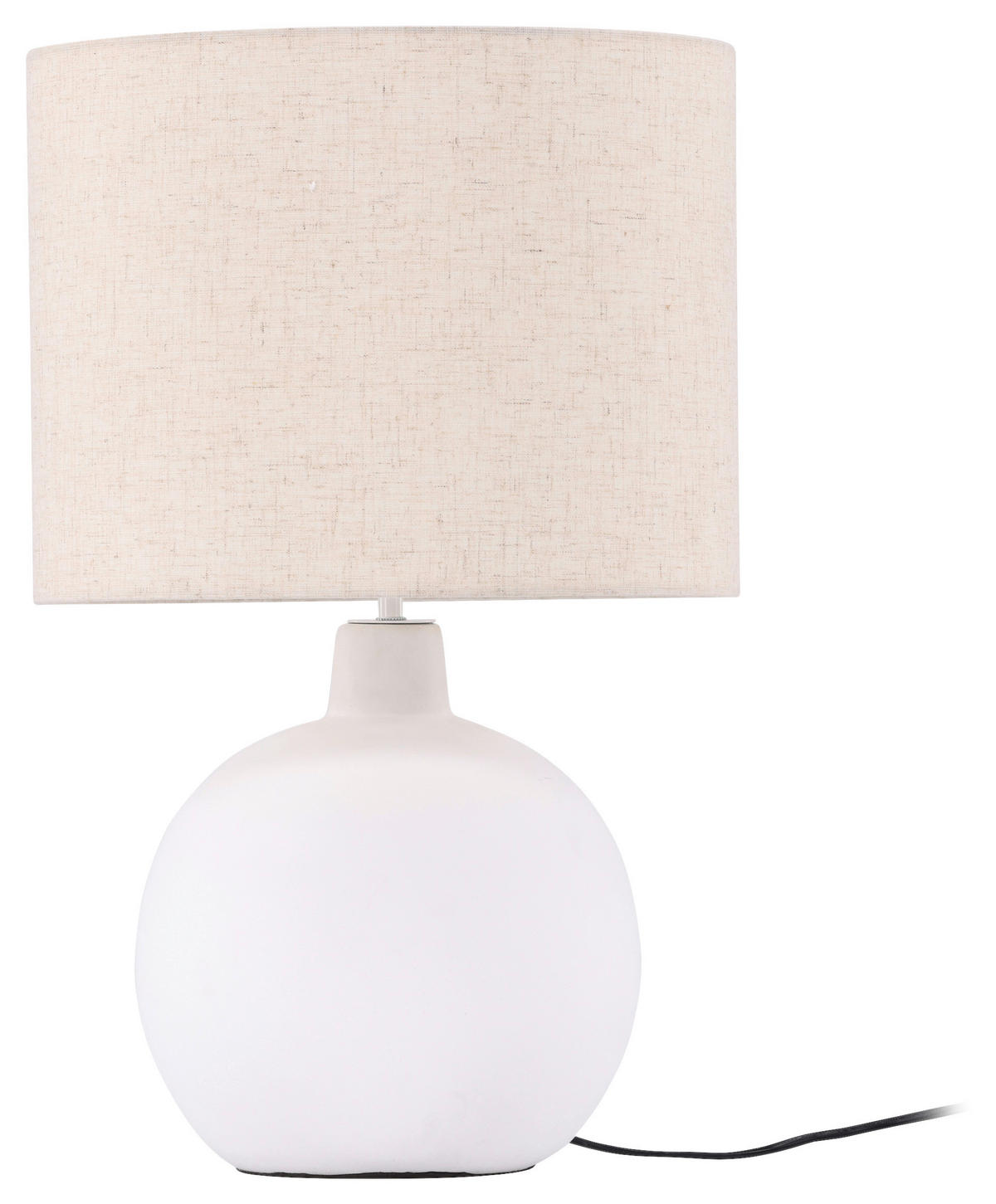 TISCHLEUCHTE 32/51/32 cm   - Beige/Weiß, Basics, Textil/Stein (32/51/32cm) - P & B