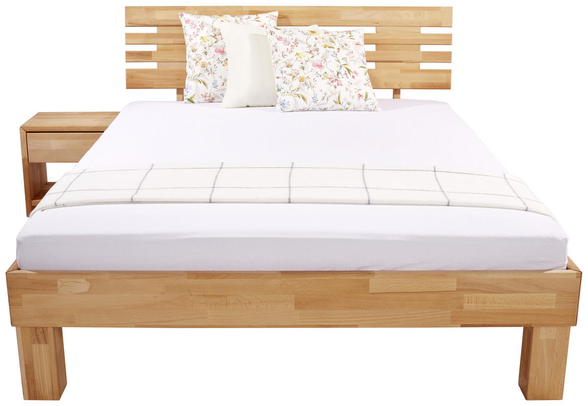 BETT 140/200 cm  in Kernbuche  - Kernbuche, KONVENTIONELL, Holz (140/200cm) - Boxxx