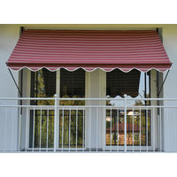 KLEMMMARKISE - Bordeaux/Creme, Basics, Textil/Metall (200/225-275/150cm) - Boxxx