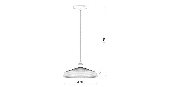 HÄNGELEUCHTE 30/113 cm - Klar, Trend, Glas/Metall (30/113cm) - Novel
