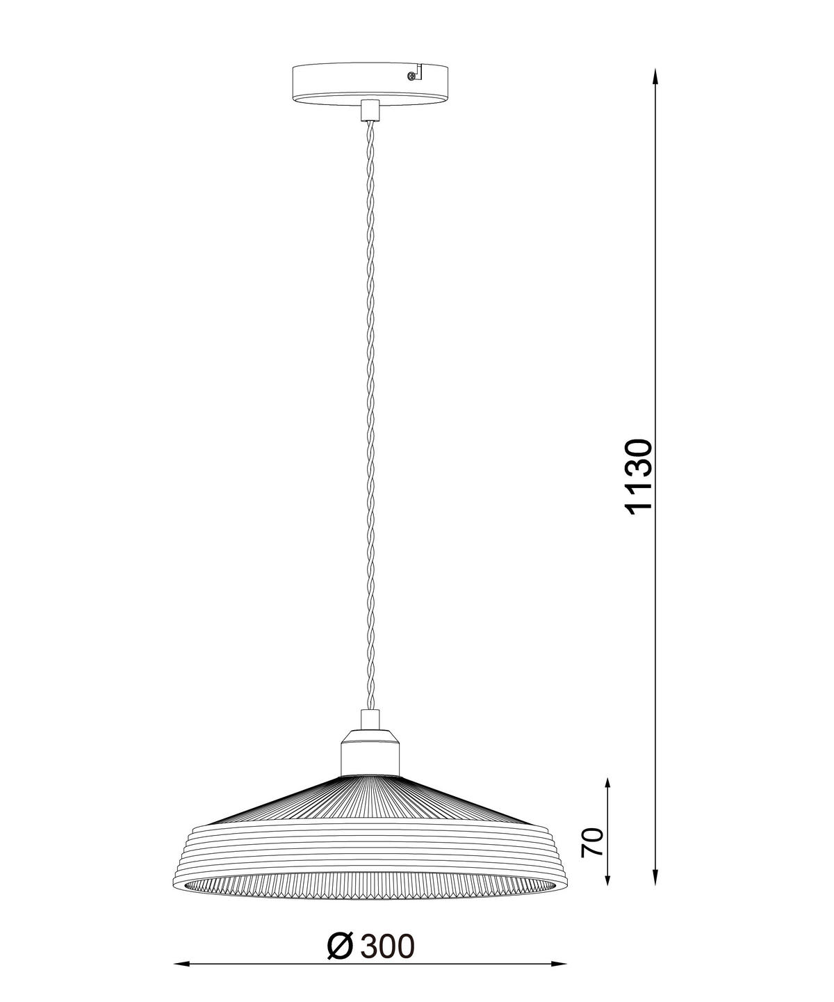 HÄNGELEUCHTE 30/113 cm  - Klar, Trend, Glas/Metall (30/113cm) - Novel