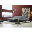 ECKSOFA  in Chenille, Flachgewebe Dunkelgrau  180/284 cm  - Dunkelgrau/Schwarz, Design, Textil/Metall (180/284cm) - Dieter Knoll
