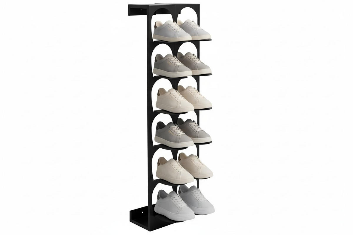 REGÁL NA BOTY, černá, 30/100/30 cm - černá, Basics, kov (30/100/30cm) - Carryhome