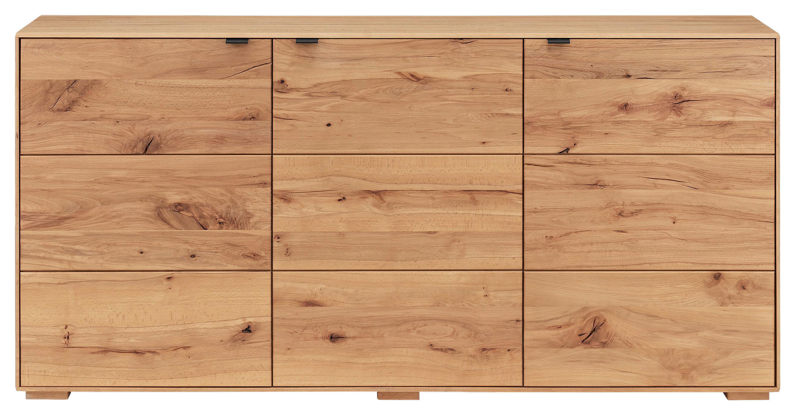 SIDEBOARD  180/42/85 cm  - Graphitfarben/Kernbuche, Natur, Holz/Metall (180/42/85cm) - Linea Natura