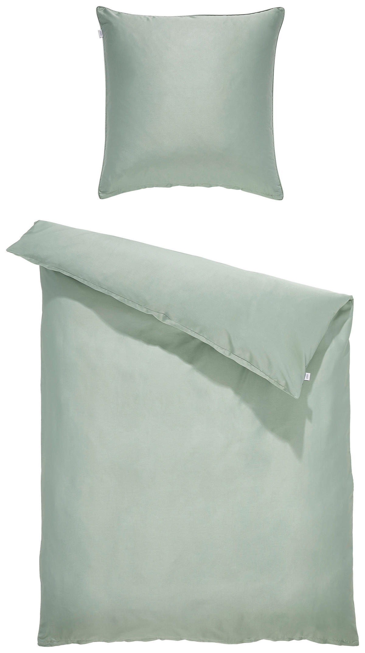 WENDEBETTWÄSCHE SW-Pure Satin 135/200 cm  - Salbeigrün/Grün, KONVENTIONELL, Textil (135/200cm) - Schöner Wohnen