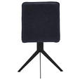 STUHL  in Stahl Lederlook Metall, Textil  - Schwarz, Design, Textil/Metall (46,5/87/64cm) - Voleo