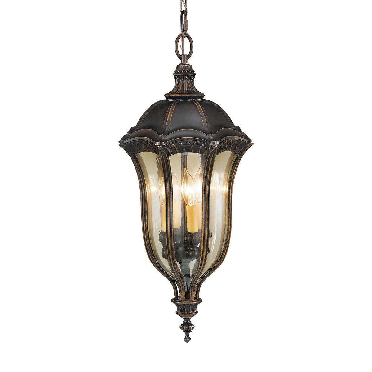 ZUNANJA VISEČA SVETILKA  Elstead Baton Rouge      33/78.5 cm       - temno rjava, Konvencionalno, kovina/steklo (33/78.5cm) - Elstead Lighting