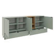 SIDEBOARD  210,4/89,4/42 cm 2 Schublade(n)  - Eichefarben/Salbeigrün, MODERN, Holzwerkstoff/Metall (210,4/89,4/42cm) - Carryhome