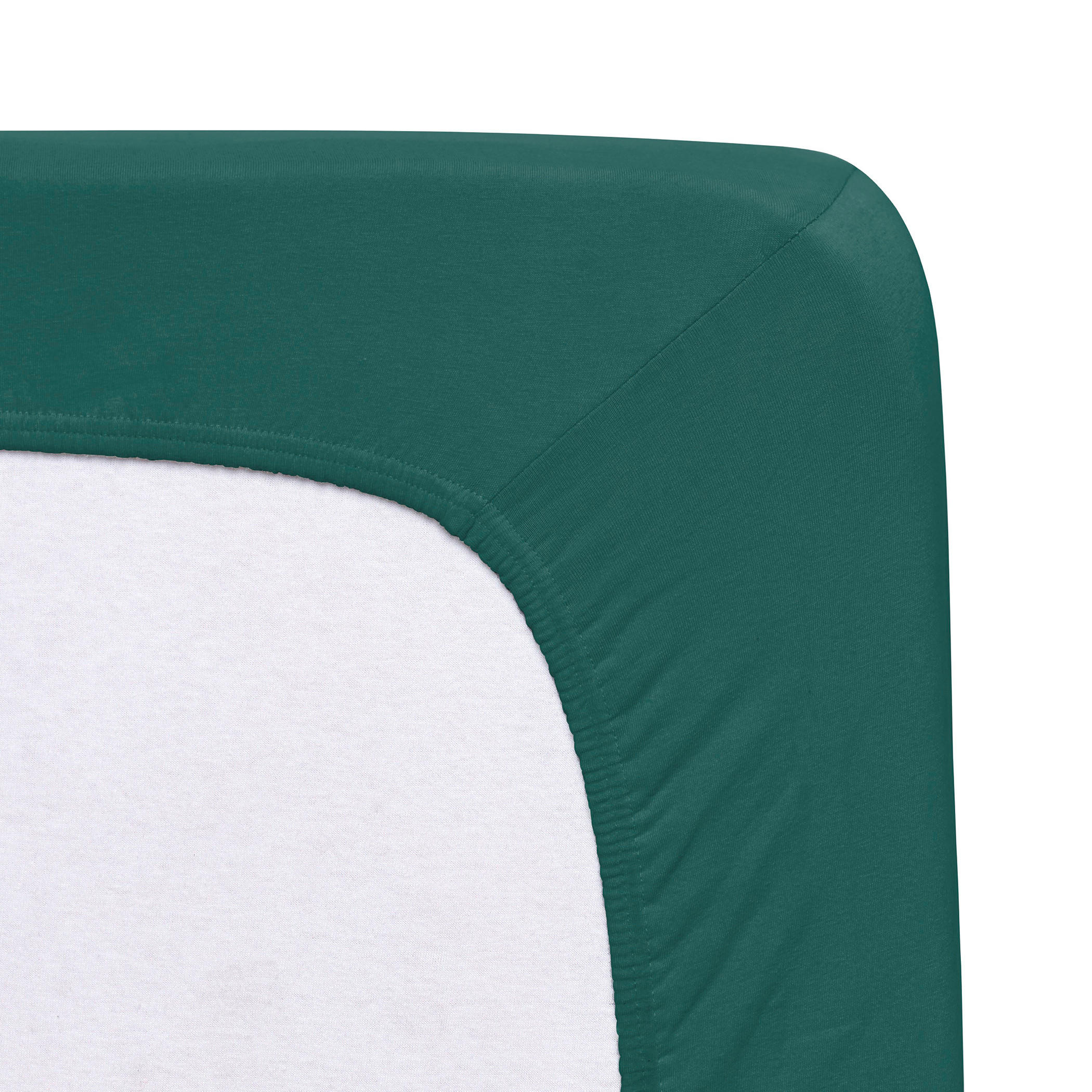 SPANNLEINTUCH 180-200/200-220 cm Jersey  - Smaragdgrün, Basics, Textil (180-200/200-220cm) - Florella