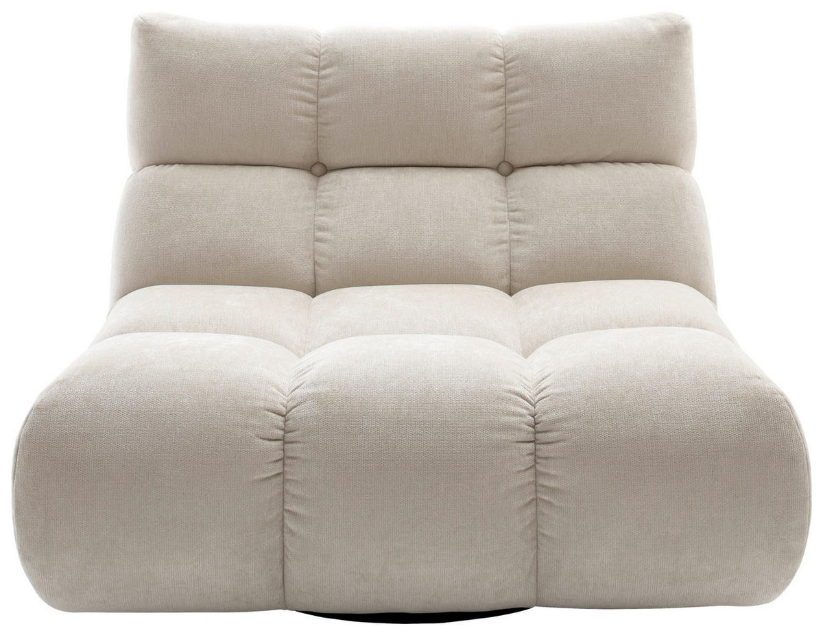 SESSEL Chenille Naturfarben  - Schwarz/Naturfarben, Design, Kunststoff/Textil (112/85/108cm) - Pure Home Lifestyle