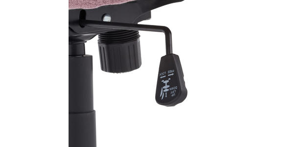 DREHSTUHL Webstoff Rosa - Schwarz/Rosa, MODERN, Kunststoff/Textil (51/90-98/51cm) - Carryhome