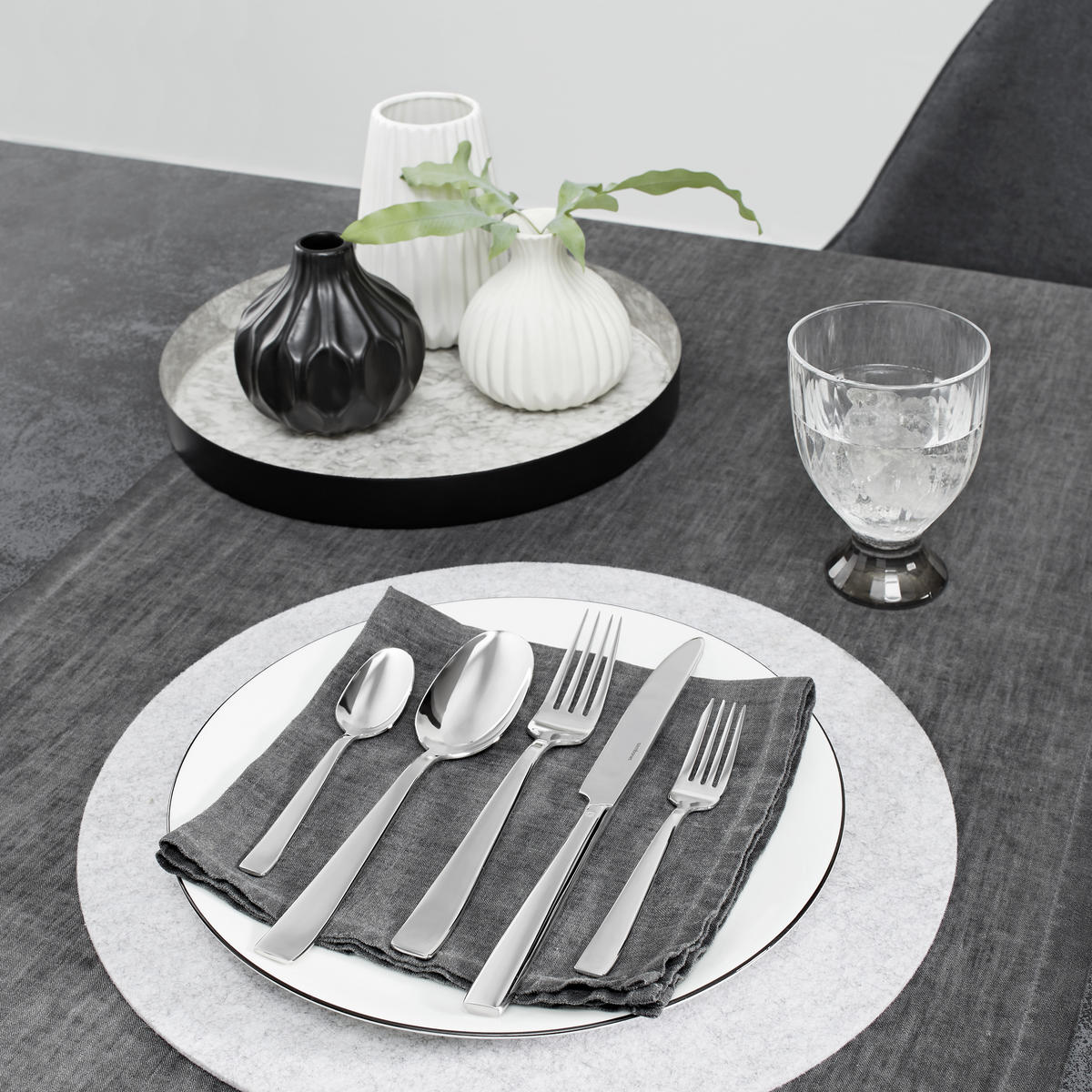 SAMBONET BESTECK FLAT 30-teilig Edelstahl  - Basics, Metall - Sambonet