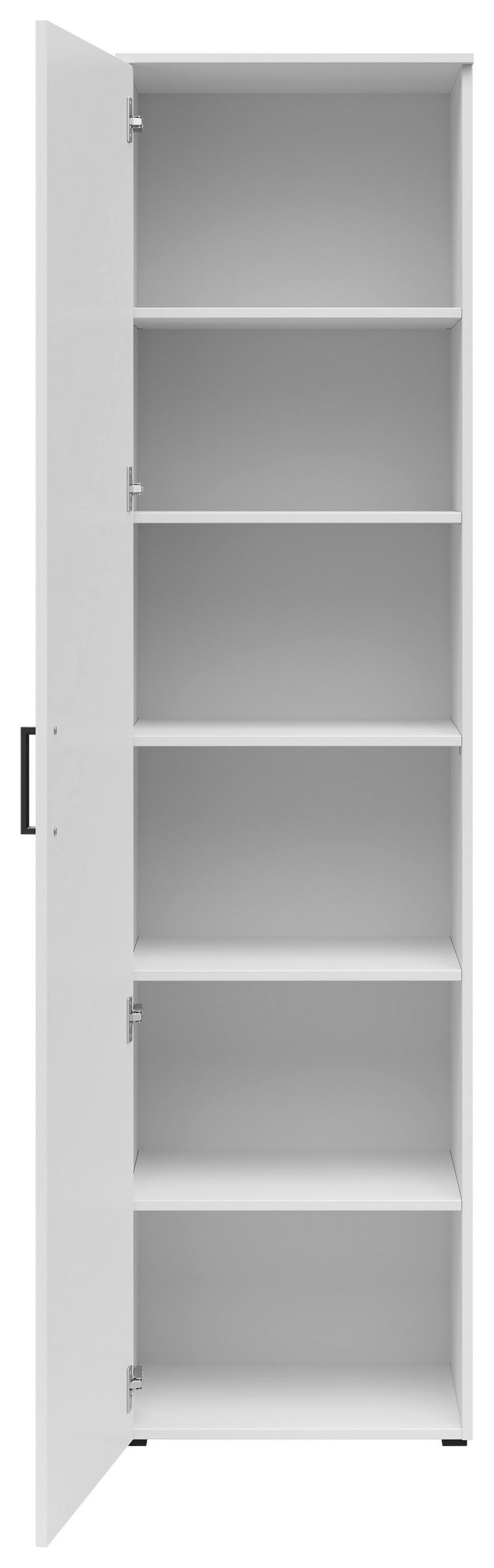 VEČNAMENSKA OMARA, bela - črna/bela, Moderno, umetna masa/leseni material (50/195/40cm) - Carryhome